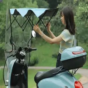 자전거지붕 전기자전거 레인 가림막 캐노피 차양막 우산 오토바이 스쿠터