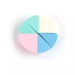 조각 화장퍼프 8P-색상랜덤 메이크업스펀지 쿠션퍼프 대용량퍼프 똥퍼프