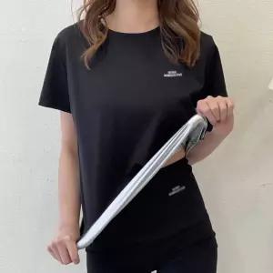 레터링 블랙 기능성 땀복 반팔 티셔츠 스포츠웨어 여자운동복 브라 롱티