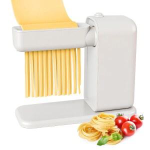 GEFT 전기 파스타 메이커, 3-in-1 메이커 머신에는 롤러 커터 및 페투치니 커터와 클리닝 브러시, 가정용 면 화이트가 포함되어