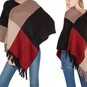 ST 여성 숄 망토 스카프 캠핑 니트 가디건 입는담요 케이프