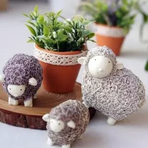 카페소품 핀란드 양인형 미니어처 테이블 선반 인테리어 3P