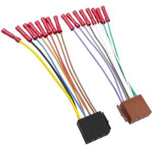 파워 스피커 어댑터 16핀 자동차 무선 와이어 하네스 버트 커넥터가 포함된 Jayubien ISO 스테레오 배선 키트