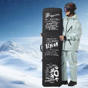 거리측정휠 165cm 스키 가방 액세서리 스노보드 바퀴 달린 방수 백팩 겨울 스노우 기어 보관 정리 남성용