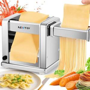 가정용 2mm/4mm/6 5mm 파스타 3개가 부착된 NEWTRY 전기 메이커 패밀리 면 제조기 반죽 롤러 프레스 커터 110V