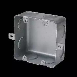 전기 철 매입박스 사각 2개용 54mm 2홀 데크용 스틸 배관 부속 설비