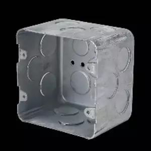 전기 철 매입박스 사각 스위치 2개용 75mm 3홀 스틸 배관 부속 설비