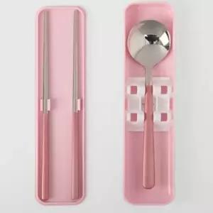 ( )휴대용수저 전용케이스 도시락 수저 젓가락 수저세트 (핑크) DP76336
