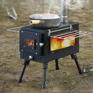 (색상1 투명화목난로)투명 화목 불멍 스토브 캠핑 바베큐 휴대용 난로 화로대