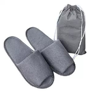 (옵션 일회용 슬리퍼)휴대용 여행용 슬리퍼 접이식 일회용 슬리퍼 호텔 기내용 사무실 실내화