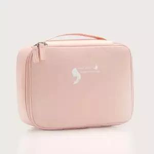 (색상 핑크)여행 출장 편리한 휴대용 메이크업 파우치 화장품 정리 여행용 가방 대용량 세면파 케이스