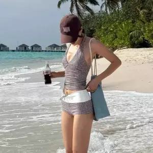 수피 여성 튜브탑 바캉스 근원단 비치웨어 트렁크 수영복 바캉스룩 비치 JEN1