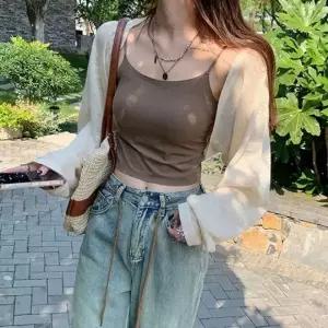 여성 가을 봄 여름 얇은 볼레로 니트 숏 가디건 숏 봄 니트 여성 롱 가디건 시원한 이너 데일리