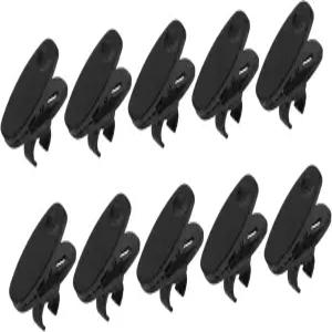 녹음 팟캐스트 및 무대 공연을 위한 스탠드 경량 디자인을 ERERINGGO 10pcs 블랙 10mm 회전식 마이크 클립