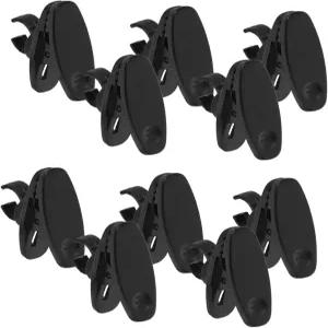 아바오담 10pcs 블랙 10mm 회전식 마이크 클립 홀더 타이 마운트 팟캐스트 인터뷰 및 무대 공연용