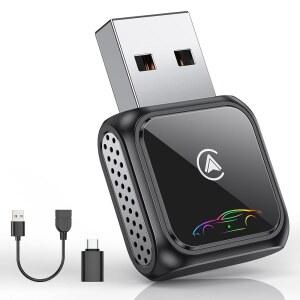 파렌 슈퍼 미니 무선 카플레이 어댑터(최신 업그레이드)-블루투스 동글, 제로 레이턴시, 안정적인 연결, 6+ 및 Android Auto 10+와 호환, 2017년형 자동차, USB / Type-C