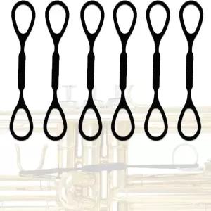 6개의 트럼펫 슬라이드 스토퍼 실리콘 야마하 바흐 콘 킹 트럼펫을 위한 액세서리 유니버설 핏 보호 및