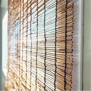 천연 탄화 갈대발 문발 창문 가리개 사생활보호 왕대 176x180cm