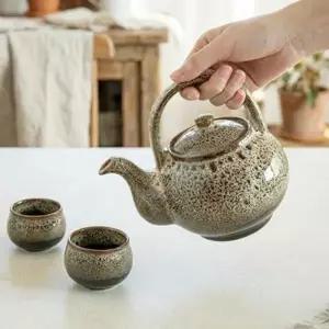 이천도자기 이중시유 3인 주전자 다기세트 전통 찻잔 선물용 다도구