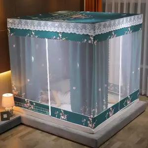 가정용 난방텐트 사각 벙커 커튼형 텐트 싱글 붉은체크 방풍