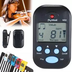 디지털 비트 템포 메트로놈 전자 미니 포켓 기타 피아노 바이올린 플루트용 휴대용 LCD 클립온 전문 클립