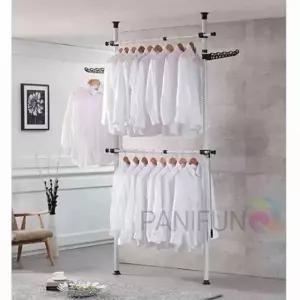 2단 행거 38mm 드레스룸행거 고정식행거 일자행거 2단옷걸이 바지행거