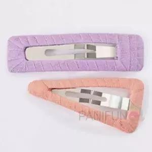 세모 네모 똑딱핀 2p 인디핑크연보라 감은똑딱핀 아동똑딱핀 옆머리똑딱핀 머리핀 리본감은똑딱핀