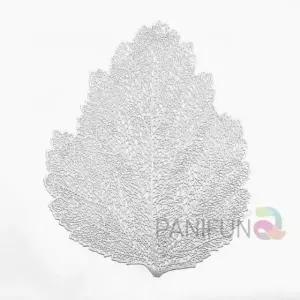 나뭇잎 식탁매트 2p실버 뜨개매트 예쁜식탁보 레이스매트 테이블러너 레이스식탁매트