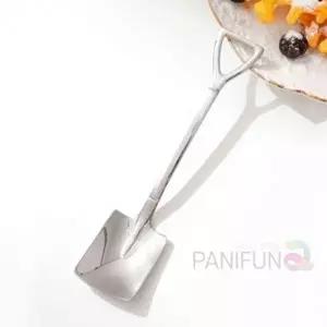 삽모양 티스푼 5p 네모 실버티스푼 커피젓는스푼 스텐커피스푼 디저트스푼 카페커피스푼