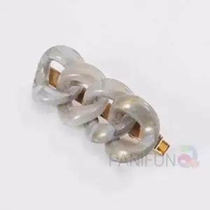 마블체인 앞머리집게핀 그레이 예쁜헤어핀 여성헤어핀 헤어집게 포인트삔 집게삔