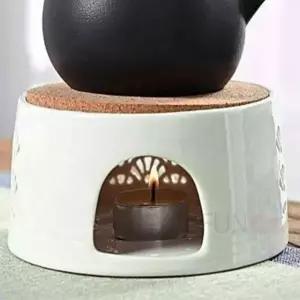 도자기 티포트워머 화이트 티라이트받침대 차우려내기 티포트받침대 다도용차우리기 다도워머