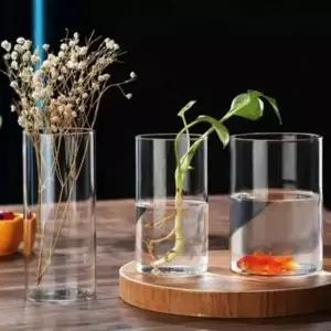 원통 유리 화병 12x30 수경재배화병 꽃화분