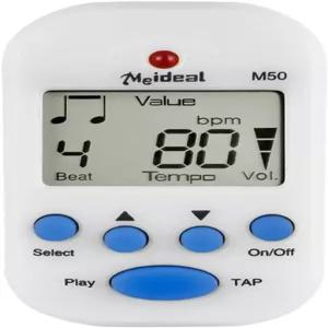 M50 미니 클립온 LCD 디지털 메트로놈 기타 바이올린 베이스 및 현악기를 위한 30-280 BPM 템포 범위 탭