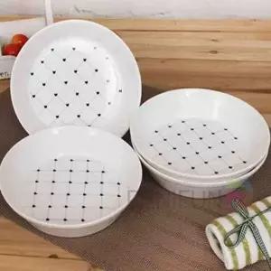 원형그릇 4개 중 카페접시 카페그릇 예쁜접시 주방접시 반찬접시