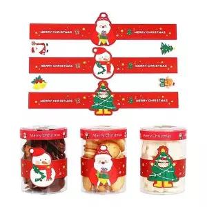 [하프클럽/셀러허브]테두리 스티커 크리스마스 장식 베이킹 5장 쿠키통스