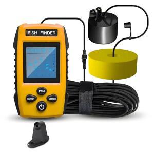 카약 보트 얼음 및 해안 낚시 100m 범위를 위한 휴대용 물고기 탐지기 소나 수심 탐지기(트랜스듀서 경보 포함) 수중 윤곽 TL88