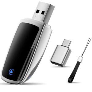 2025용 무선 카플레이 어댑터 업그레이드 - 유선 카플레이를 어댑터로 변환, OEM 차량 및 iOS 10+ 실버 와 호환되는 안정적인 연결