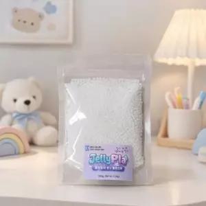 물라스틱 물에 녹는 플라스틱 워터 점토 클레이 화이트 100g +9자핀10개+구슬체인10개