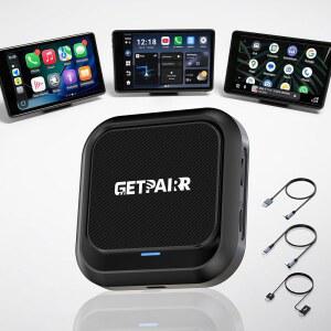 넷플릭스 스트리밍용 GETPAIRR 무선 카플레이 및 안드로이드 오토 어댑터 매직 비디오 AI 박스 / 유튜브 틱톡 듀얼 밴드 WiFi, OEM 유선 탑재 차량용 블루투스 5.0