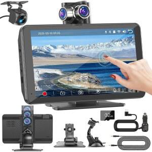 자동차용 카플레이 화면, 및 안드로이드 오토용 7인치 휴대용 무선 자동차 스테레오, 터치스크린 대시캠, 오디오 리시버 W / 미러 링크 후방 카메라 블루투스 내비게이션 AUX 음성 제어