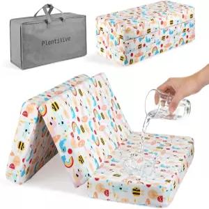 플렌티바이브 트리플폴드 팩 및 플레이 매트리스 38x26 - 양면 N 패드(아기용은 단단하고 유아용은