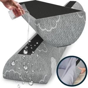 유아용 슬리파 침대 범퍼 메모리 폼 레일 가드 방수 세척 가능 양면 미끄럼 방지 소프트 커버 - 킹 퀸 풀