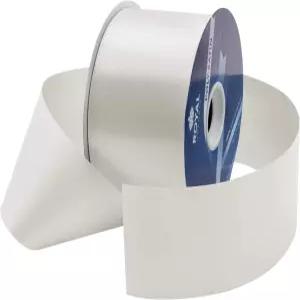 로열 임포트 화이트 새틴 리본 2.75인치( 40) 100야드 - 플라워 부케 공예 및 선물 포장용 방수 양면 폴리