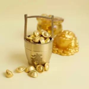 미니 황동 양동이 금원보 70개 세트 돈들어오는 금전운 풍수 인테리어 소품