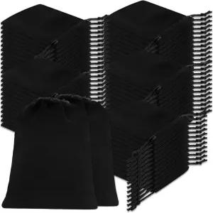 쉔리우 100개 벨벳 드로스트링 가방 2.76 x 3.54 인치 작은 보석 파우치 귀걸이 팔찌용 드로스트링이