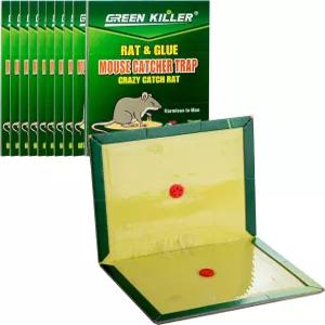 10팩 대형 마우스 접착 트랩 집 실내 야외용 쥐뱀 스티커 패드 보드 설정이 간편하고 특대형