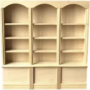 페어리 가든을 위한 EatingBitting 1 12 인형의 집 미니어처 가구 나무 디스플레이 캐비닛 책장 옷장 모델