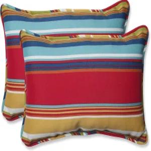 베개 퍼펙트 스트라이프 실내/외 악센트 던지기 플러시 필링 날씨 페이드 저항성 요추 - 11.5인치 x