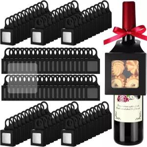 캔디 발렌타인 크리스마스 결혼식 파티를 위한 창문이 달린 100개의 크래프트 종이 와인 병 선물 상자