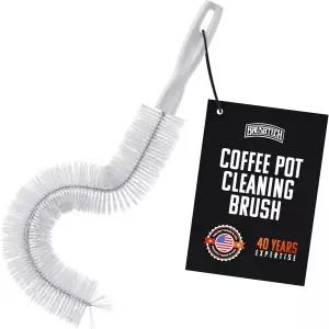 브러시테크 커피포트 클리닝 브러시 - 부드러운 칫솔모 편안한 손잡이 비누 문지르기 방지 액션으로 딥